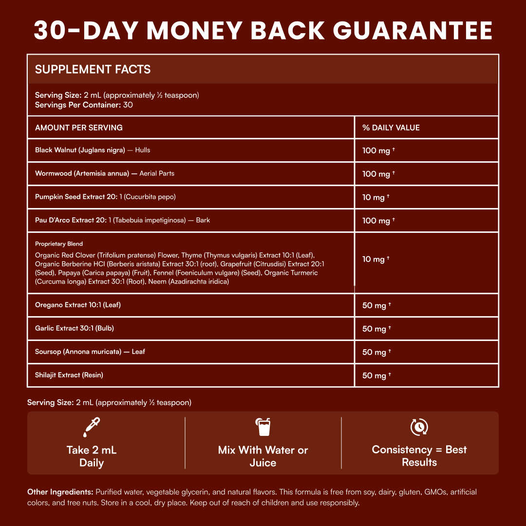 nuez negra y ajenjo Limpieza de parásitos