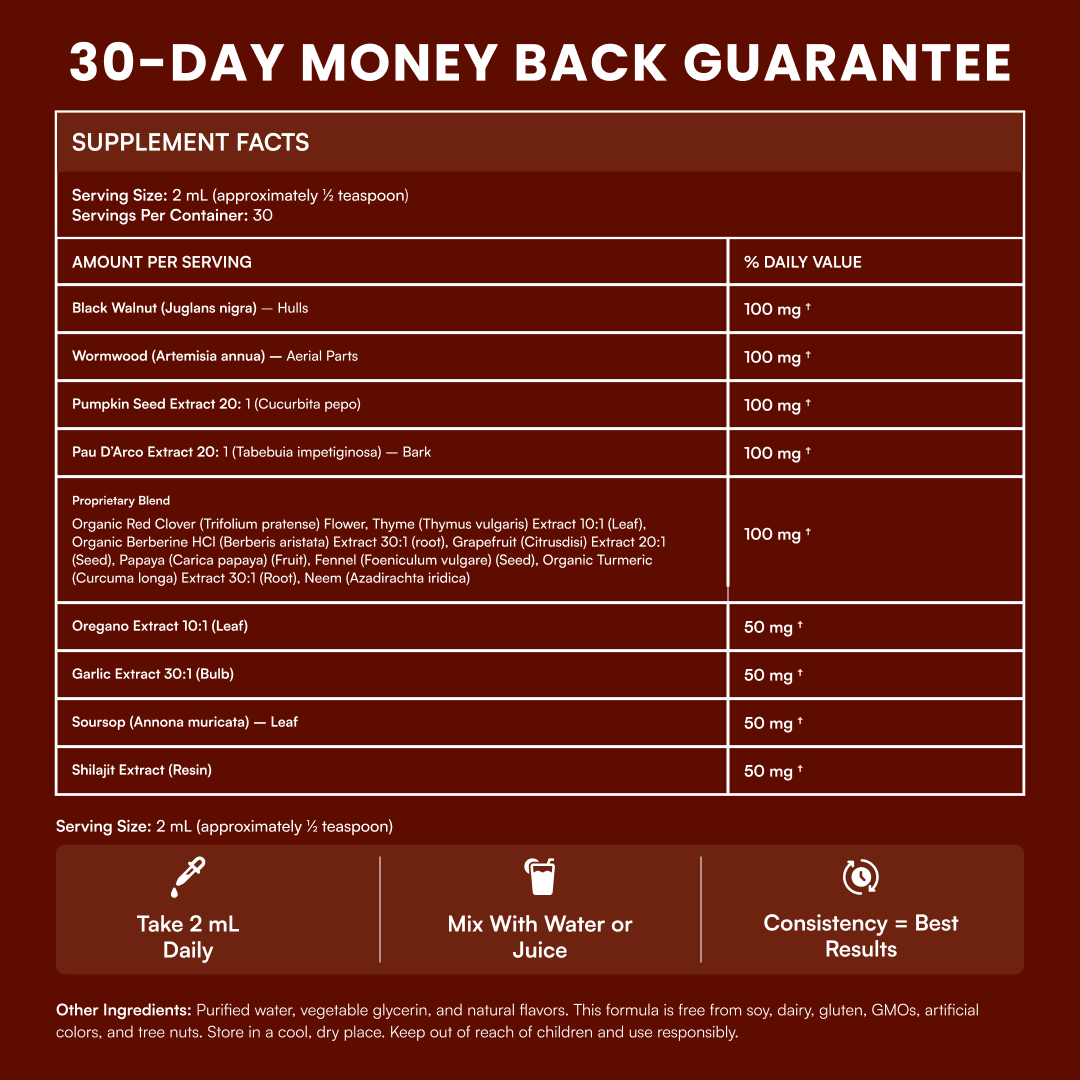 Black Walnut Wormwood Parasite Cleanse