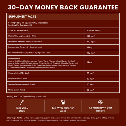 Black Walnut Wormwood Parasite Cleanse