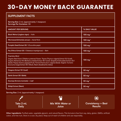 Black Walnut Wormwood Parasite Cleanse
