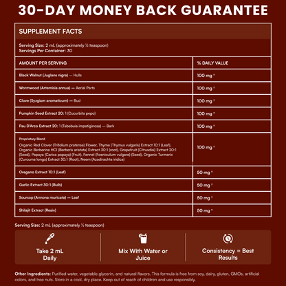 Black Walnut Wormwood Parasite Cleanse