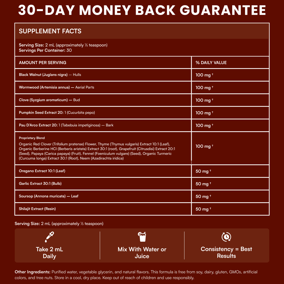 Black Walnut Wormwood Parasite Cleanse
